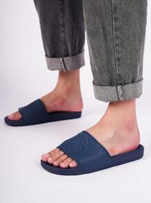 Men's Soft Rubber Upper Anti-Slip & Wear-Resistant PVC Sole Slide Sandals - Blue - View 3