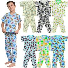 8 Piece Pajama Set For Boys 4 T-Shirts + 4 Pants 2 To 7 Years Old - Nhiều màu - Xem 1