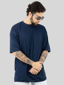 Kit 4 Premium Men's Oversized T-Shirts 100% Cotton Thick Plain Basic Streetwear - Nhiều màu - Xem 10