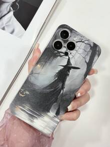 1 Peça Capa de Telefone Protetora de TPU com Elementos Minimalistas de Halloween Impressos, Compatível com Apple, Compatível com Samsung, Compatível com Pixel 6a 5G - Transparente - Visão 2
