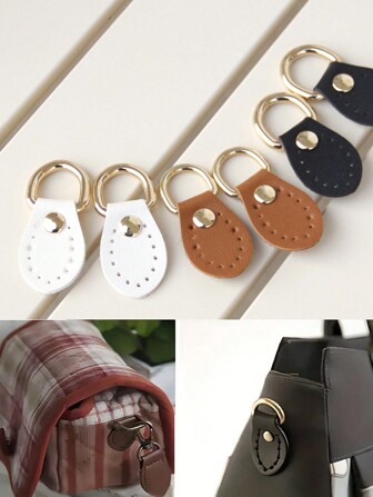 2 piezas Hebilla de equipaje de PU hecho a mano, con perforaciones previas, cosido a mano, con hebilla y accesorios, adecuado para proyectos hechos a mano