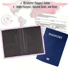 Chic Personalized Passport Holder For Women & Teens - Initial PU Leather Wallet With 26 Letter Patches, Stylish Travel Card Case, Perfect Unique Gift For Her, Enhance Your Jetset Style Travel Essentials School Back To School School Supplies Holiday Holiday Essentials Vacation Accessories Passport Cover - Dusty Pink - View 5