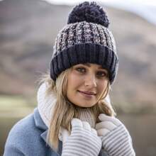 Heat Holders Ladies Thermal Winter Bobble Hat With Extra Large Pom Pom (Black) - Fast Shipping And Quick Delivery - Blue - View 4