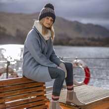 Heat Holders Ladies Thermal Winter Bobble Hat With Extra Large Pom Pom (Black) - Fast Shipping And Quick Delivery - Blue - View 2