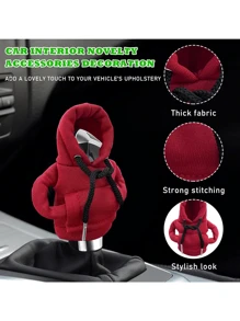 Gear Shift Hoodie, Universal Car Shift Knob Cover, Mini Hoodie For Car Shifter, Automotive Interior Cute Gadgets, Car Accessories And Decorations