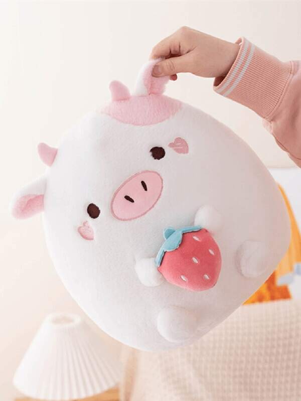 Kuscheltier Kuh Plüsch Kissen, Katze Stofftier Spielzeug Kawaii Kuh Plüsch zum Umarmen, Geschenke für Kinder zum Geburtstag, Mädchen, Jungen, Valentinstag, Festivals, Heimdekoration, Partyzubehör