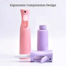 6 pièces/1 pièce Brumisateur continu pour cheveux, bouteille de vaporisateur vide fine petite Brume Bouteilles de vaporisateur pour produits coiffants bouclés, plantes (Noir)