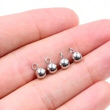 20pcs Stainless Steel Gold Color 3-6mm Ball Stud Earring Post Pins With Loop Connector For DIY Earrings Jewelry Making Accessories - Ball Stud Pins - View 6