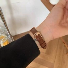1 Pc Becorative Fancy Jewelry Stylish Elegant Slim Leather Loop Compatible With Apple Watch Band For Women Gold Silver Halloween Black Charms Sport Thin 38mm 40mm 41mm 42mm 44mm 45mm 46mm 49mm , Watchband Compatible With Apple Watch Strap Series Ultra 10/9/8/7/6/5/4/3/2/1 SE