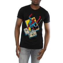 Marvel Mens Spider-Man Block T-Shirt (Black)