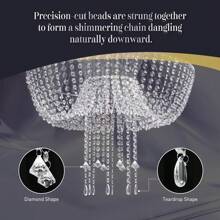 WANLECY 60CM Acrylic Swing Cake Rack Stunning Sparkling Chandelier Stand Suspended Cake - Clear - View 2