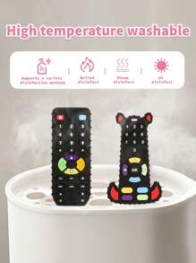 2 件装婴儿硅胶牙胶 婴儿出牙玩具 婴儿遥控玩具 婴幼儿玩具 感官咀嚼玩具 幼儿新生儿礼物