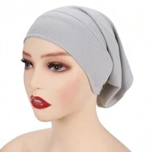 1pc Basic Solid Color Modal Hijab Inner Cap, Breathable Non-Slip Knitted Hijab Undercap Daily Under Cap - Multicolor - View 20