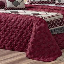 Turin Queen Bedspread Kit 5 Pieces 180 Thread Count - 酒紅色 - 查看 3