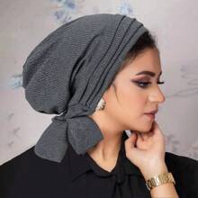 4pcs/Set Women's Elegant Solid Color Headband With Twist And Bow, Turban Hat Fashionable Cap For Spring And Autumn Bonnet Hair Bonnet Turban Sleep Bonnet - Multicolor - View 24
