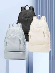 Mochila Escolar de Grande Capacidade 50 x 34 x 19 cm com Vários Bolsos para Estudantes do Ensino Médio e Universitários, Mochila para Laptop de 14-15,6 polegadas para Meninas e Meninos, Mochila de Viagem com Compartimento para Sapatos, Bolsa de Viagem Unissex com Alça Ajustável, Mochila para Transporte Aprovada para Voo, Mochila Essencial para Viagem, Trabalho, Transporte Escolar, Versões Novas e Antigas Enviadas Aleatoriamente