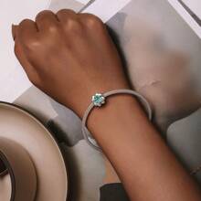 bamoer 1 PC 925 Sterling Silver Four-Leaf Clover Green Beads Dragonfly/Ladybird Charms For Women Bracelet And Necklace DIY Valentines