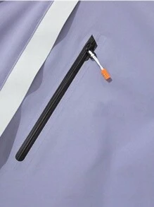 女士山地防水滑雪夹克防风防雨夹克冬季保暖连帽外套三合一冬季外套 - 紫色 - 查看 6