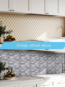 SUPSTICKER 40 件大理石纹理风格厨房装饰，防水防油易清洁耐高温可剥离粘贴，可用于客厅卧室装饰、厨房和浴室改造翻新装饰，4.72 * 9.84 英寸，贴纸，墙贴花，乙烯基贴花用于家居装饰，春季装饰物品让您的家焕然一新，拉玛装饰贴纸礼物生日毕业