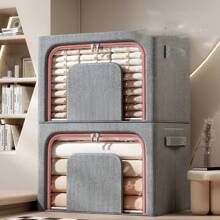 1pc Clothing Storage Box, Steel Frame Large Capacity Organizer, Foldable Clothes Storage Box, Bedding Storage Box, Waterproof & Moisture-Proof Wardrobe Storage Box, Bedroom Accessories - Spacious Dust-Proof Clothing & Bedding Storage Box, Efficiently Manage Home And Dorm Space. - Multicolor - View 10