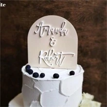 1pc Custom Acrylic Cake Topper Dessert Table Decor For Parties Unique Baking Accessory Memorable Unique Gift For Her Christmas And Halloween - Multicolor - View 23