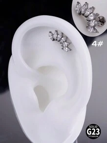 1 件时尚钛金属唇钉内螺纹耳钉天鹅叶天鹅 5A 氧化锆石 G23 植入级唇钉心形耳环鼻环鼻中隔珠宝月亮猫爪耳环铰链鼻中隔环眼海螺耳轮耳钉唇钉梦露唇环唇钉顶部螺丝平背耳环耳钉海螺唇钉梦露美杜莎唇鼻穿孔女士日常佩戴圣诞节和万圣节礼物情人节 - 彩色 - 查看 9