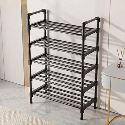 1 Multi-Layer Simple Shoe Rack, Multifunctional Large-Capacity Storage Rack, Easy To Load And Unload, Save Space, Home Organization Shoes And Boots Storage Sundries, Suitable For Corridors, Closets, Living Rooms, Bedrooms