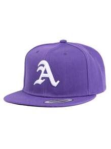 1 pieza, Unisex, Gorra de béisbol con bordado en 3D de letra gótica A, se adapta a juegos de béisbol, baloncesto, otoño, estilo deportivo, años 90, colores brillantes, visera plana, para hombres y mujeres, gorra deportiva hip-hop, ajustable, protección solar casual para primavera y otoño, viajes, fiestas y playa, ideal para regalos - color sólido - Ver 9