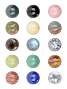 QYDCX 1 szt. Naturalna kryształowa kula, polerowana, kula wróżbiarska, dekoracja do doniczki do wnętrz, kamień równoważący energię i uzdrawiający (25 mm) - 1 szt - Zobacz 4