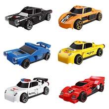 Juguete de coche de carreras mini creativo DIY, bloques de construcción educativos, regalos de fiesta, adecuados para niños de 6+ años, hechos de plástico ABS, regalos de invierno, coches de juguete, coches de bloques, juguetes de coches - Multicolor - Ver 12