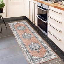 Boho Washable Runner Rug Entryway Rug Vintage Tri-Bal Non Slip Kitchen Rugs Bathroom Rugs Soft Rugs For Bedroom Throw Rugs Stain Resistant Carpet For Laundry Hallway - 橙色-2*6FT - 查看 1