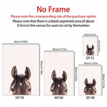 6pcs/Set, Horse Canvas Wall Art Prints Set Of 6, Horses Portraits, Farmhouse Wall Art, Farm Animals Poster, Animals Portraits Wall Decor Living Room, Horse Poster Home Decor, Horses Prints Wall Decor For Bedroom Gifts Birthday Graduation - Multicolor - View 2