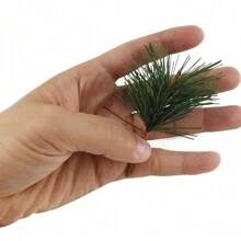 10 件装圣诞松针树枝 DIY 花环假松树枝小松树枝茎秆工艺品圣诞树花 - 聖誕松針葉 - 查看 5