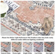 Boho Washable Runner Rug Entryway Rug Vintage Tri-Bal Non Slip Kitchen Rugs Bathroom Rugs Soft Rugs For Bedroom Throw Rugs Stain Resistant Carpet For Laundry Hallway - 橙色-8*10FT - 查看 7