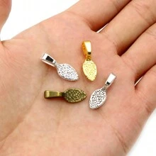 40pcs 15x5/21x7mm Zinc Alloy Bail Connectors Handmade Charms Pendant DIY Jewelry Making Accessories For Bracelet Necklace