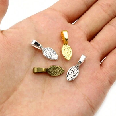 40pcs 15x5/21x7mm Zinc Alloy Bail Connectors Handmade Charms Pendant DIY Jewelry Making Accessories For Bracelet Necklace