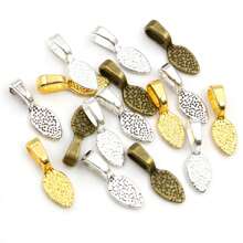 40pcs 15x5/21x7mm Zinc Alloy Bail Connectors Handmade Charms Pendant DIY Jewelry Making Accessories For Bracelet Necklace