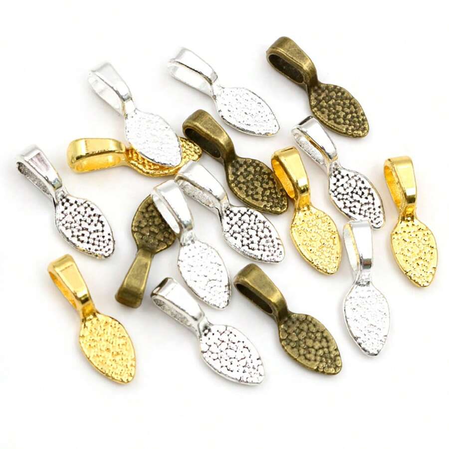 40pcs 15x5/21x7mm Zinc Alloy Bail Connectors Handmade Charms Pendant DIY Jewelry Making Accessories For Bracelet Necklace