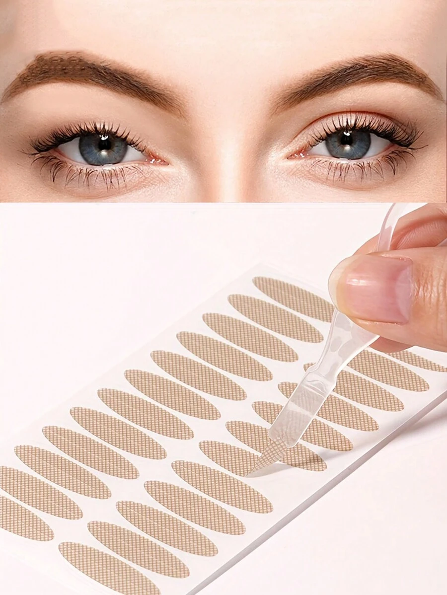48 piezas/paquete Cinta invisible para párpado doble, pegatina autoadhesiva invisible y sin costuras, resistente al agua y transpirable, para párpado único desigual y ojos hinchados, moldeador de ojos de encaje natural para hombres y mujeres, maquillaje, decoración de habitación, tocador, viaje, dormitorio, accesorios de maquillaje, regalos, regalos para mujeres, regalos de Navidad, sorteos, viaje, cosas baratas, artículos esenciales de viaje - Multicolor - Ver 1