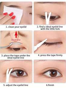 48 piezas/paquete Cinta invisible para párpado doble, pegatina autoadhesiva invisible y sin costuras, resistente al agua y transpirable, para párpado único desigual y ojos hinchados, moldeador de ojos de encaje natural para hombres y mujeres, maquillaje, decoración de habitación, tocador, viaje, dormitorio, accesorios de maquillaje, regalos, regalos para mujeres, regalos de Navidad, sorteos, viaje, cosas baratas, artículos esenciales de viaje - Multicolor - Ver 3