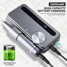 Máy làm móng tay điện có thể sạc lại 35000RPM, tiếng ồn thấp, máy tháo móng chuyên nghiệp màu hồng, trắng, xám, bộ máy làm móng, máy đánh bóng móng, máy cắt gel, máy tiện móng, giũa, dụng cụ đánh bóng, bộ khoan móng, thiết bị làm móng chuyên nghiệp - Nhiều màu - Xem 2