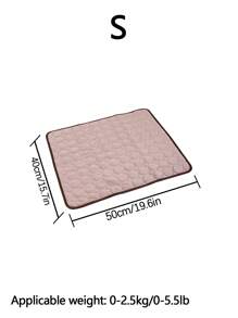 1 件多用途薄凉垫，透气可洗，适合夏季小型/中型/大型猫狗睡觉，薄垫设计，适合可爱宠物（重要提示：这是薄垫子，不是厚冰垫，适合在空调房间使用） - 棕色 - 查看 14