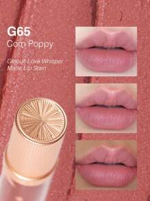 GIRLCULT Love Whisper哑光唇釉 #G65 罂粟花 | 哑光底妆，带微闪 | 柔雾哑光唇釉，轻盈液体唇膏 | 持久显色，礼盒装，3.8克/0.13盎司 - G65 Corn Poppy - 查看 4