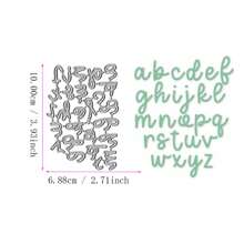 Molde de Corte de Metal Faça Você Mesmo Scrapbook Quatro Estações Decoração Cartão de Saudação 3D 26 Letras Maiúsculas e Minúsculas Criativas 0-9 Modelo de Número 2024 Novo