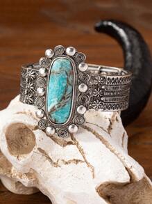 1 chiếc vòng tay trang trí bằng đá ngọc lam xanh phong cách phương Tây cổ điển trang sức Cowgirl - Nhiều màu - Xem 3