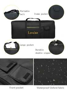 1pc Customized Keyboard Bag M MBAT Waterproof Oxford Fabric Personalized Custom Name Initial A To Z Letter Pattern Electronic Organ Bag Personal Tailor Case Cover For 61 Keys Keyboard Piano Musical Instruments Accessories Waterproof Electronic Piano Cover Case Shoulder Bag Electronic Organ Storage Bag