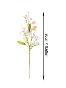 1pc Halloween Decorations, 18.5Inch Artificial Pumpkin Maple Leaf Floral Stems Halloween Branches Decoration, For Home Indoor Party Vase Arrangement Decor - Multicolor - View 9