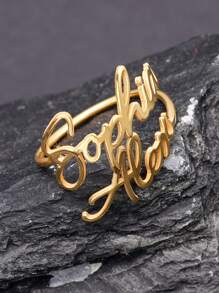 Custom 2-4 Names Rings For Women Men Gold Plated Personalized Stainless Steel Ring Unisex Double Names Customized Jewelry Best Friends Couple Party Birthday Christmas Gifts