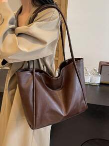 Four Season Large Capacity Women's Tote Bag, New Handbag, High-End Soft Surface Large Bag, Niche Design Shoulder Bag, College Student Commuting Bag, Underarm Bag, Casual Simple Soft Bag, Relaxed And Slouchy Versatile Bag, Suitable For Sending Friends Shopping, Dating, Business Trips, And Business Use, Tote Bags For Ladies, Work Bag Women, Ideal For Everyday Elegance & Special Occasions, New Fashionable Big Bags For Women