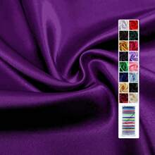 1 件光滑、柔软的仿丝缎面料，DIY 婚礼工艺品窗帘光面缎面材料 - 彩色 - 查看 48
